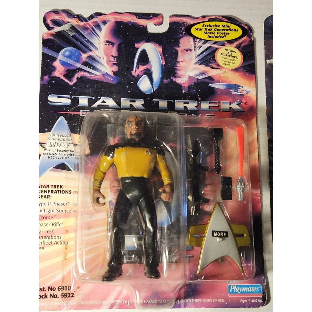 Vintage Star Trek Playmates Action Figures Lot of 3 Sealed 1994–1996